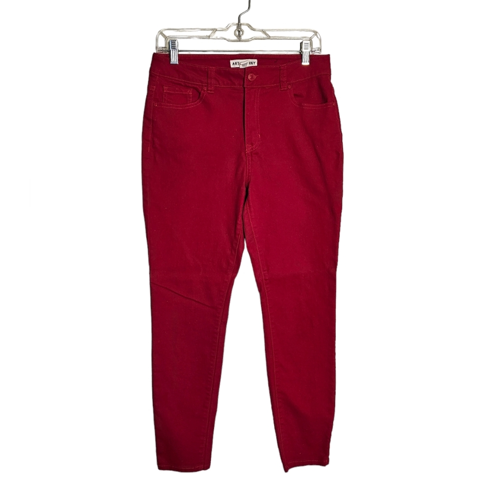 Artisan NY red high rise Curvy Skinny Pants Size 8 - Picture 2 of 4